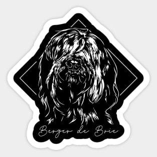 Berger de Brie dog Portrait Sticker